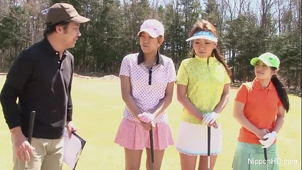 HD Asian teen girls plays golf nude 강력한 동영상