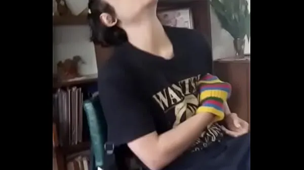 HD sexy school boy touching his nipples while playing guitar पावर वीडियो