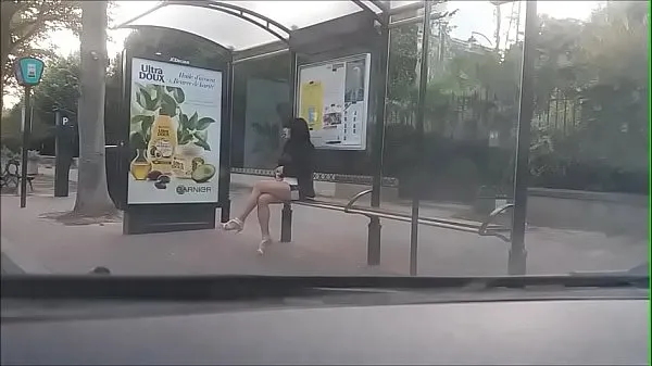 HD bitch at a bus stop power Videos