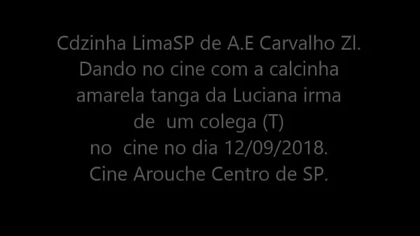 HD Cdzinha LimaSp Giving Luciana's sister's sister (T)'s yellow thong panties at cine 12092018 power Videos