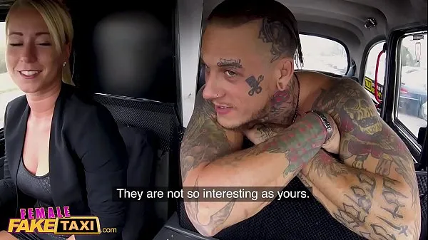 مقاطع فيديو عالية الدقة Female Fake Taxi Tattooed guy makes sexy blonde horny