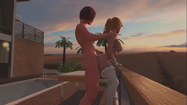 HD Redhead Shemale fucks Blonde Tranny - Anal Sex, 3D Futanari Cartoon Porno On the Sunset güçlü Videolar
