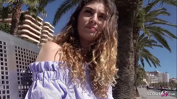 HD GERMAN SCOUT - Magaluf Holiday Teen Candice with braces at Public Agent Casting power Videos