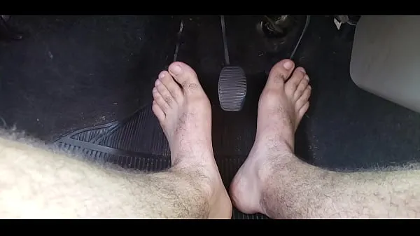 HD Driving barefoot and footed močni videoposnetki