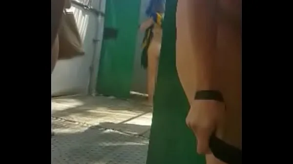 HD Ninfa Bebe wife showing peladinha in the beach shower kuasa Video