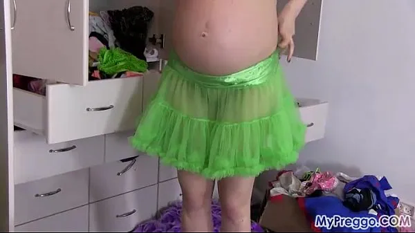 HD Pigtail Pregnant Anny Wardrobe Fun พลังวิดีโอ