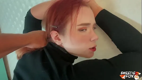 HD Man Facefuck, Rough Pussy Fuck of Obedient Redhead and Cum on Tits teljesítményű videók