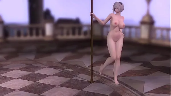 Videa s výkonem MMD 2B Nude Pole Dance (DOA5LR) (by teragurl90 HD