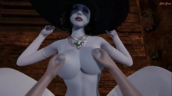 Vídeos de potencia POV follando con la caliente milf vampiro Lady Dimitrescu en una mazmorra sexual. Resident Evil Village 3D Hentai HD