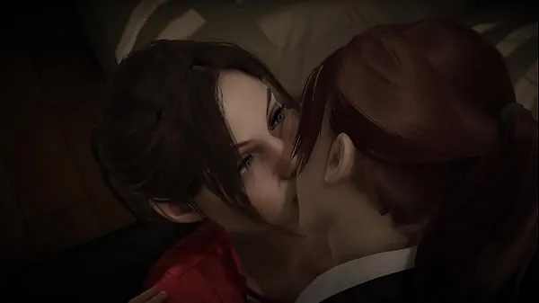 Videa s výkonem Resident Evil Double Futa - Claire Redfield (Remake) and Claire (Revelations 2) Sex Crossover HD