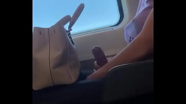 HD Shemale jacks off in public transportation (Sofia Rabello power Videos