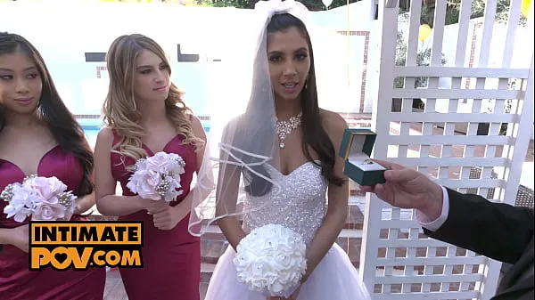 HD itsPOV - Wedding night fuck foursome with Gianna Dior, Kristen Scott and Jade Kush พลังวิดีโอ