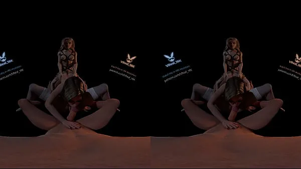 HD VReal 18K Spitroast FFFM orgy groupsex with orgasm and stocking, reverse gangbang, 3D CGI render močni videoposnetki