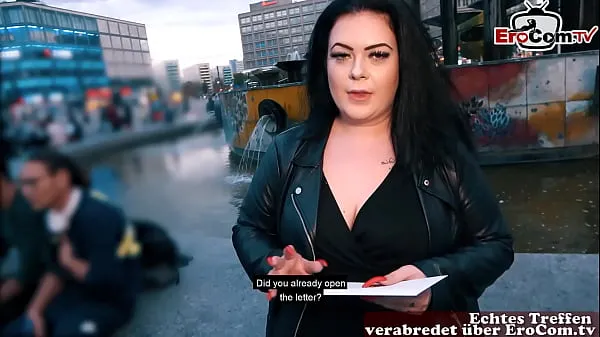 HD-German fat BBW girl picked up at street casting powervideo's
