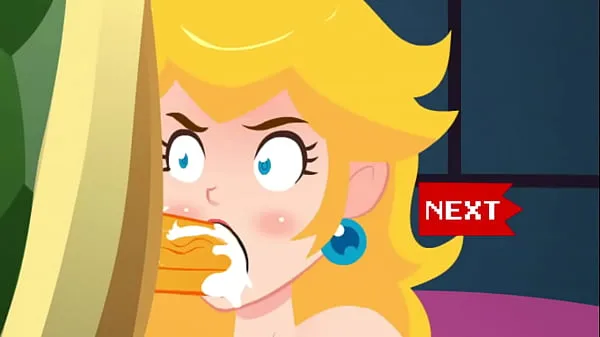 HD-Princess Peach Very sloppy blowjob, deep throat and Throatpie - Games powervideo's