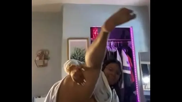 HD Flexible Latina bbw revealing self flashing in shower robe nude sexy saggy fat cunt big tits and belly power Videos